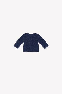 Gilet Jasmin en laine - Navy Bonton