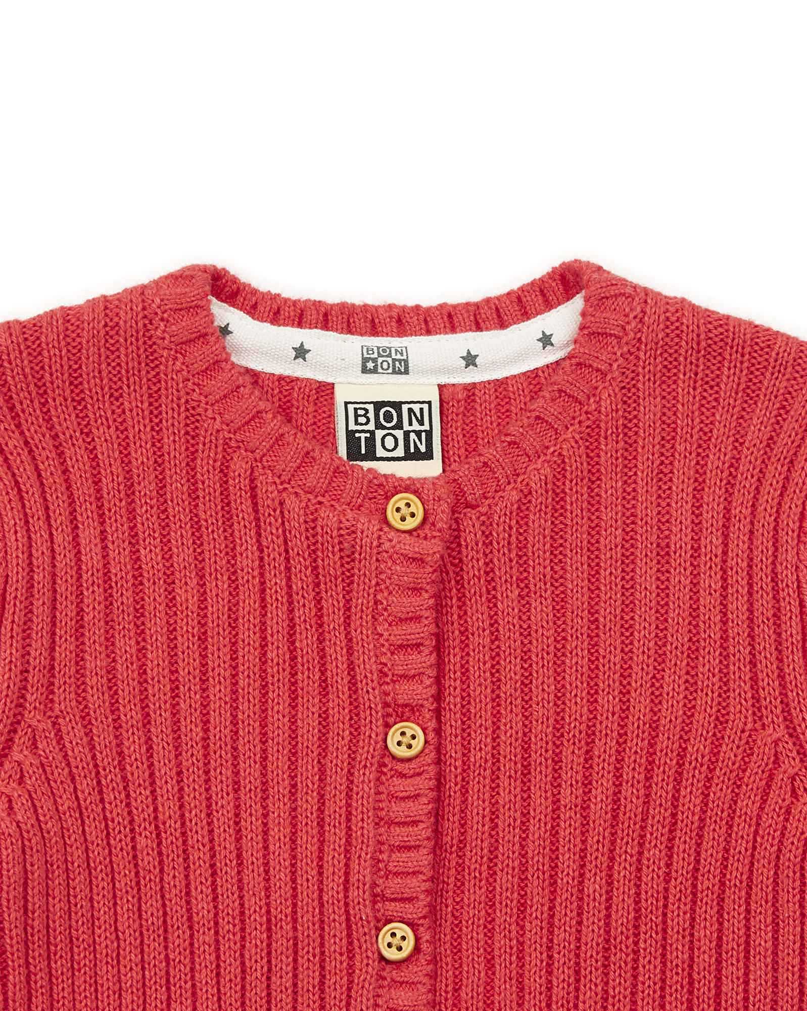 Cardigan Mouton - Rose Papillon