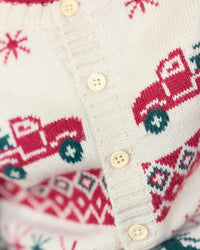 Cardigan Joel en coton - Jacquard Beige