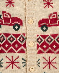 Cardigan Joel en coton - Jacquard Beige