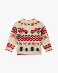 Cardigan Joel en coton - Jacquard Beige
