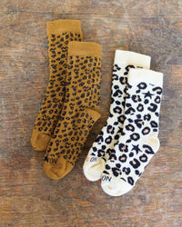 Chaussures Cho7Cote Duo en coton - Imp Léopard Etoile Crème
