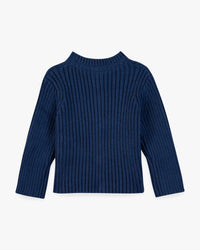 Cotton sheepskin cardigan - Malibleu blue