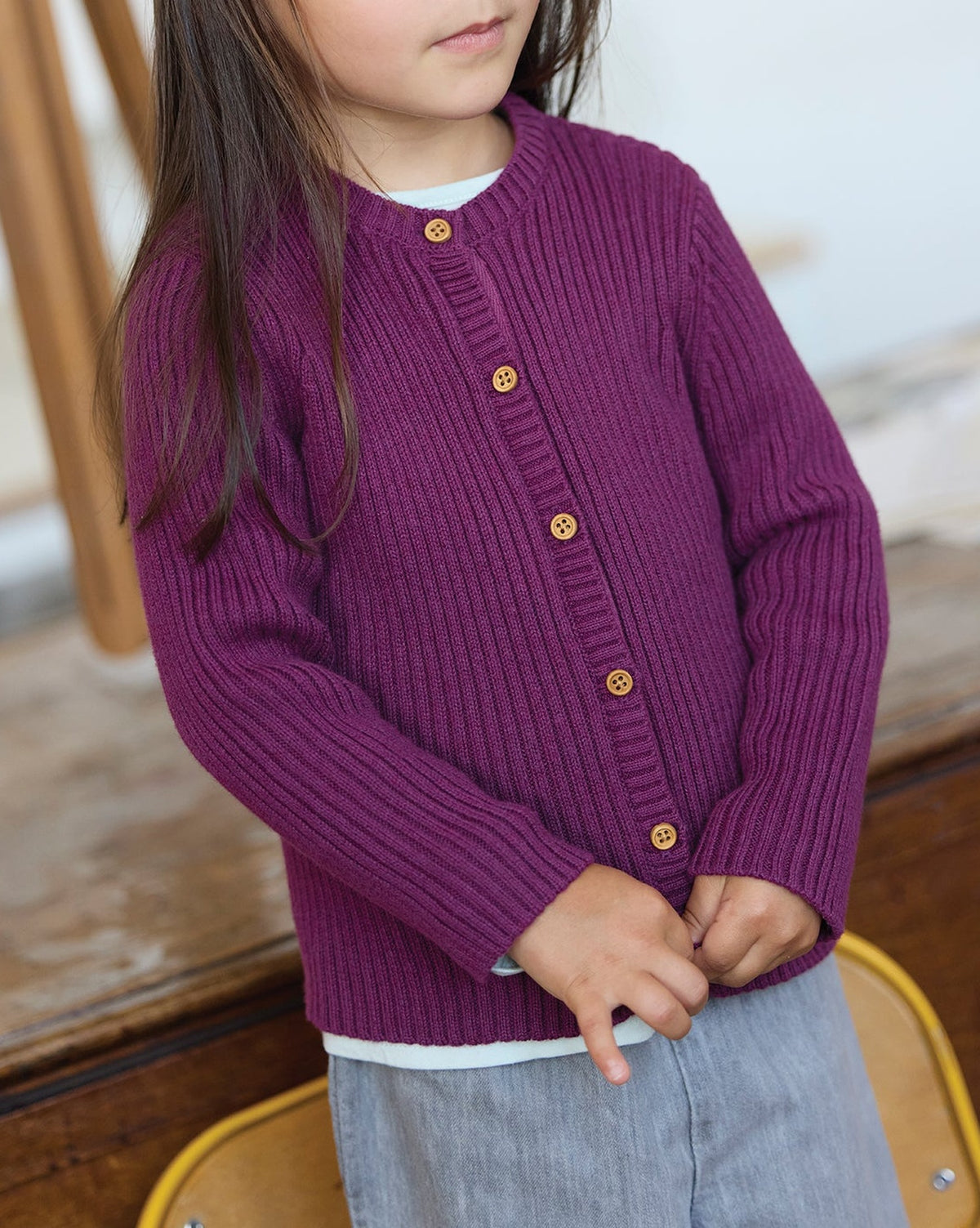 Cardigan Mouton en coton - Bruyere