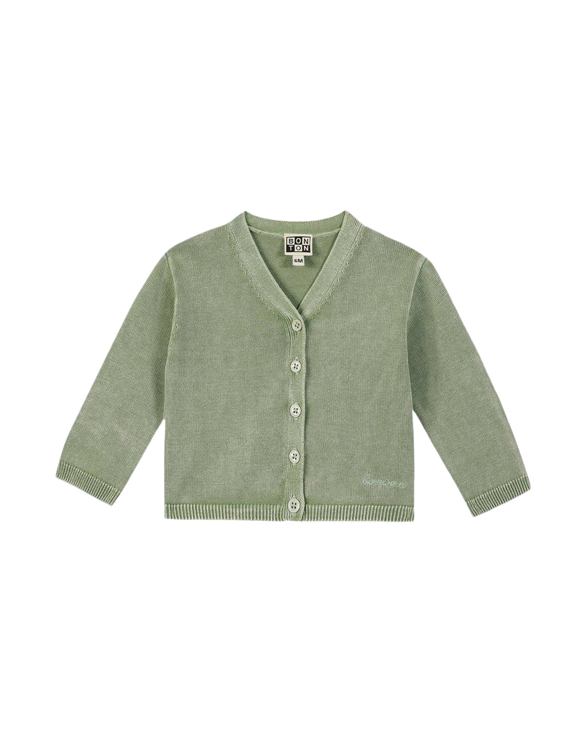 Louis cotton cardigan - Bush Green