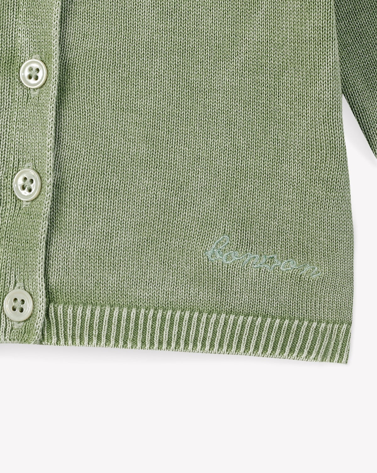 Louis cotton cardigan - Bush Green
