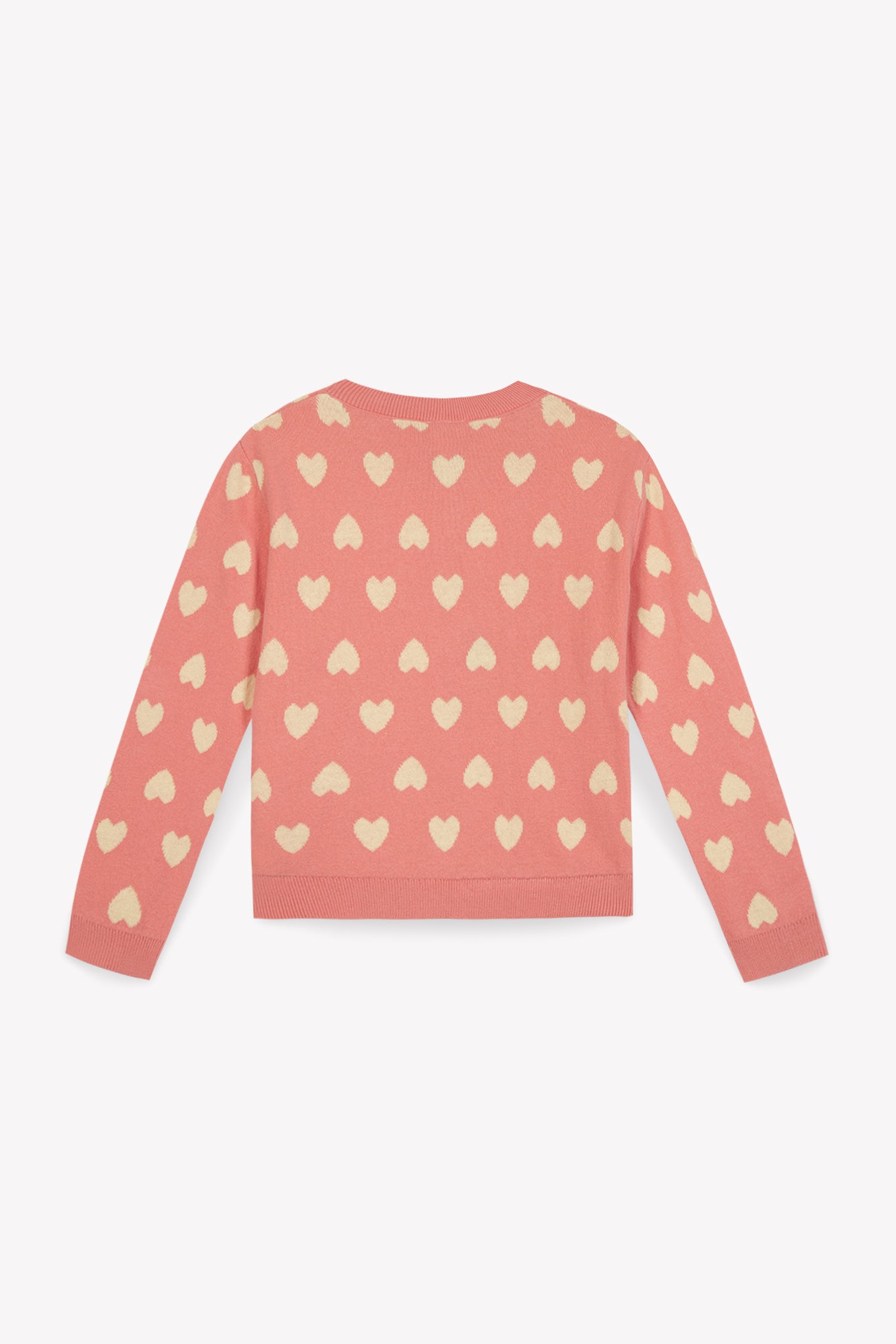Cardigan Lilou - Jacquard Coeur Rose