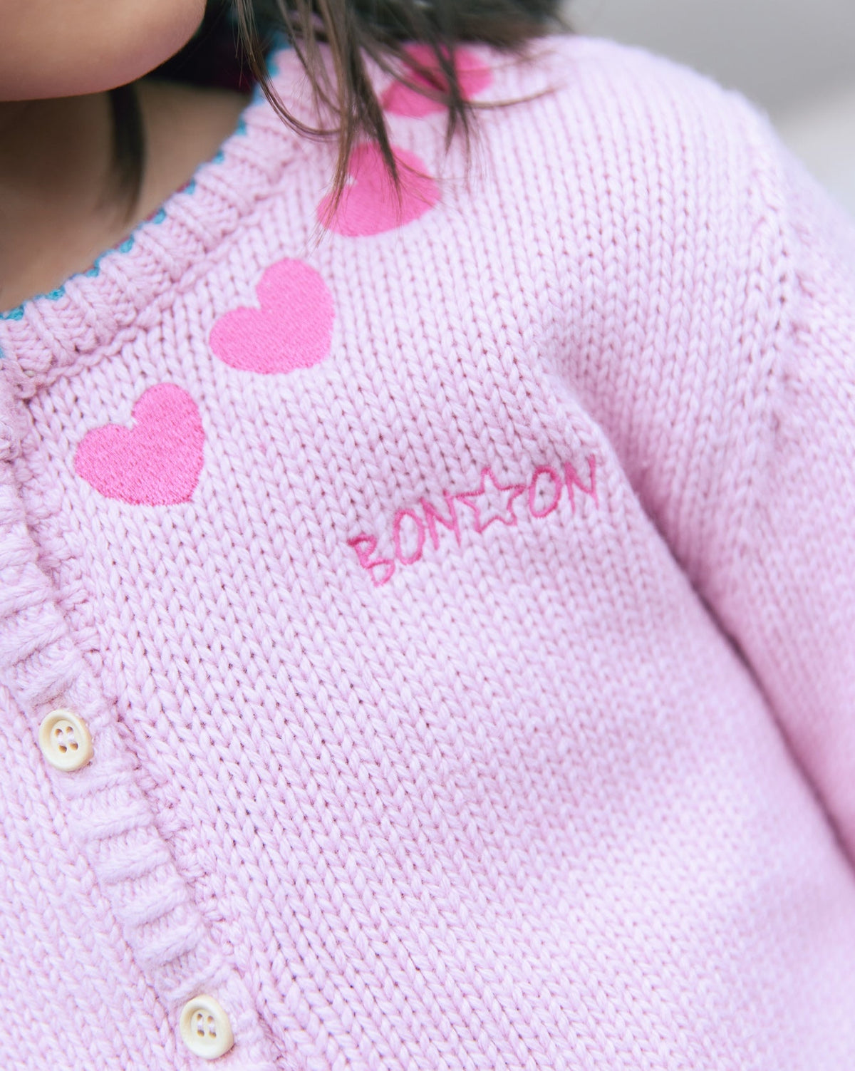 Jolie cotton cardigan - Princess Pink
