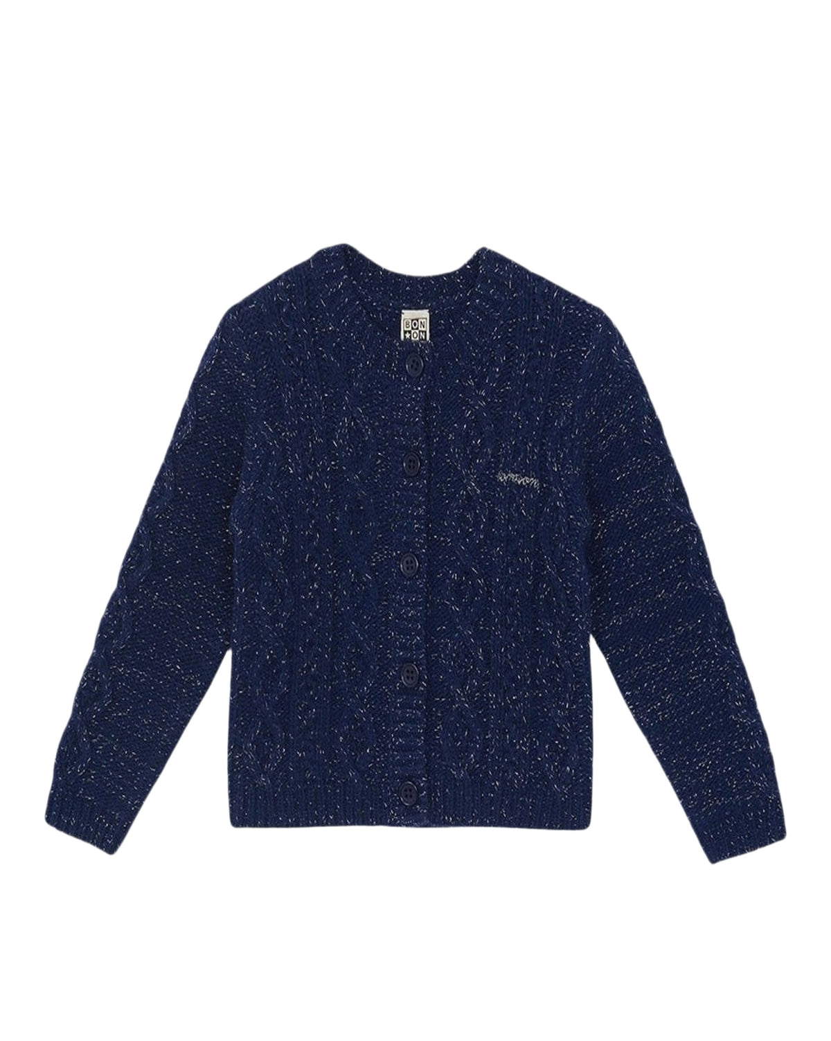 Cardigan Jasmin en laine - Navy Bonton