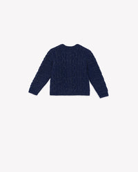 Cardigan Jasmin en laine - Navy Bonton
