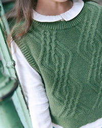 Pull Bernard en coton - Vert Rainette
