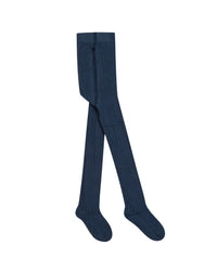 Cotton ribbed tights - Malibleu Blue
