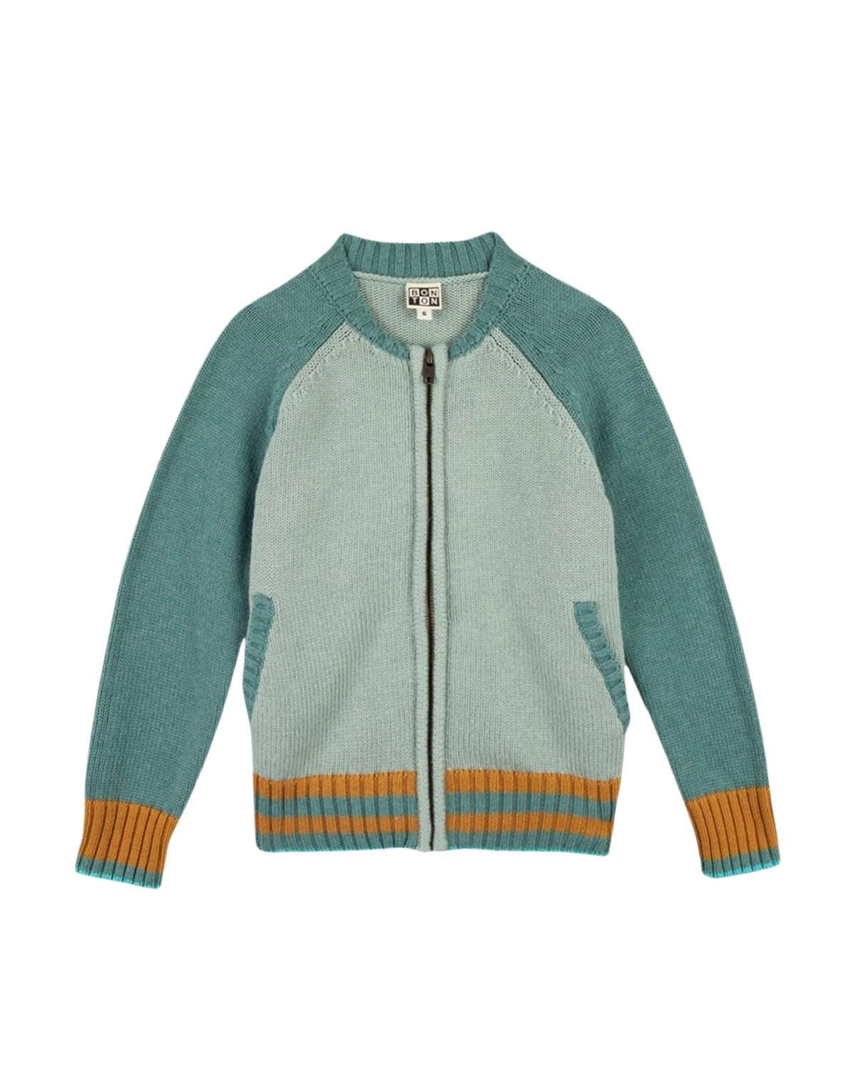Teddy cotton cardigan - Pale Aqua