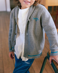 Hubert cotton cardigan - Mottled Grey
