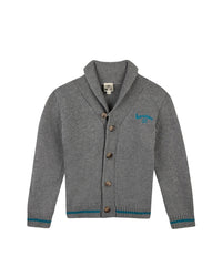 Hubert cotton cardigan - Mottled Grey