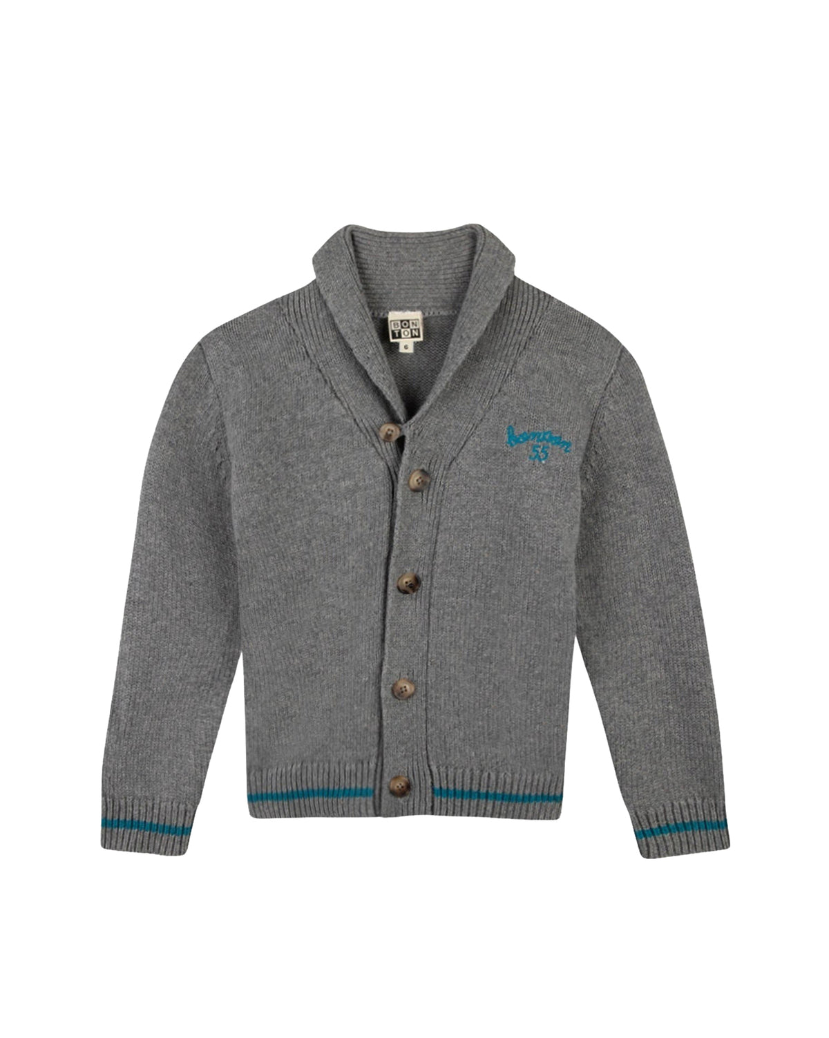 Hubert cotton cardigan - Mottled Grey