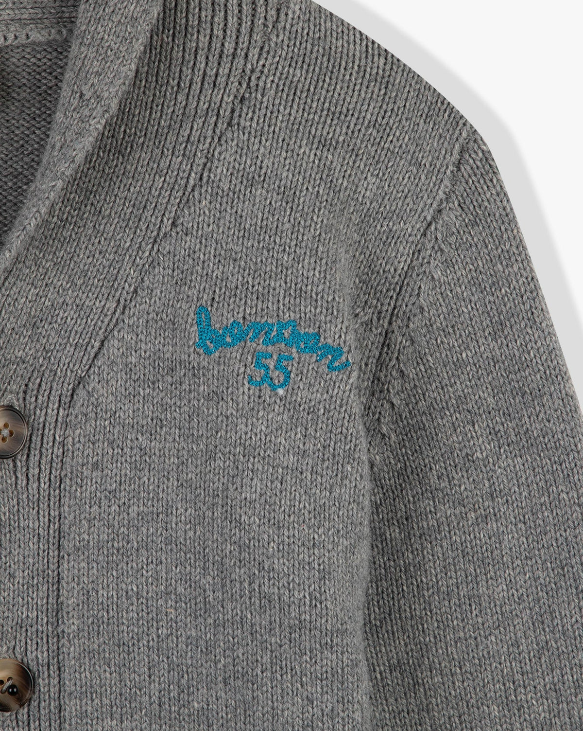 Hubert cotton cardigan - Mottled Grey