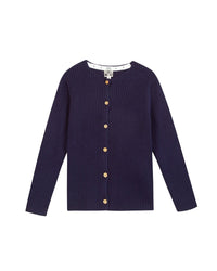 Cardigan Mouton - Navy Bonton