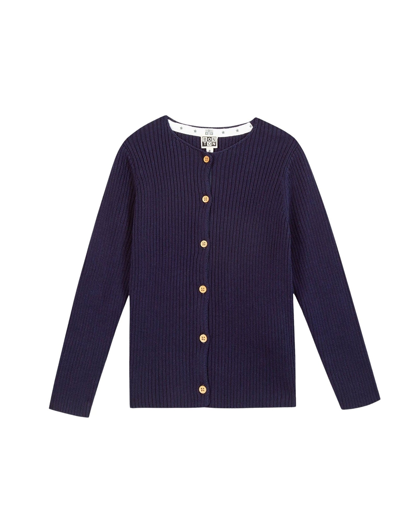 Cardigan Mouton - Navy Bonton