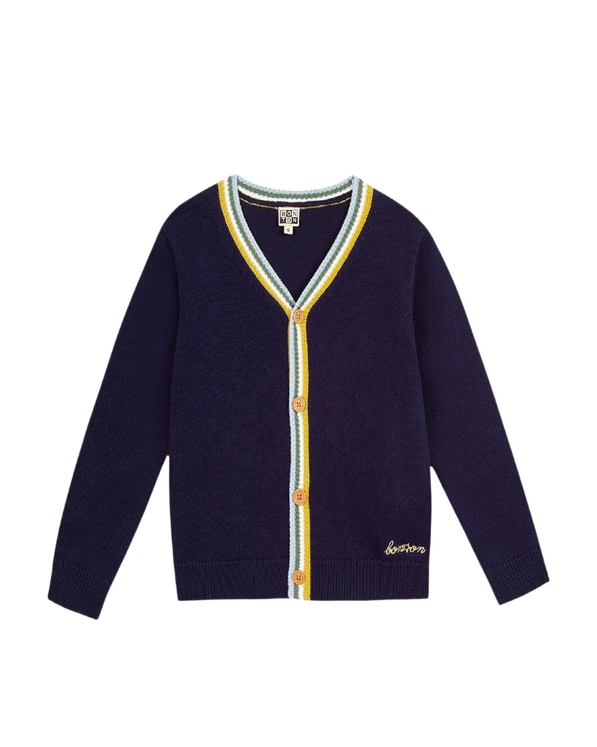 Tomy cotton cardigan - Navy Bonton