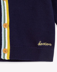 Tomy cotton cardigan - Navy Bonton