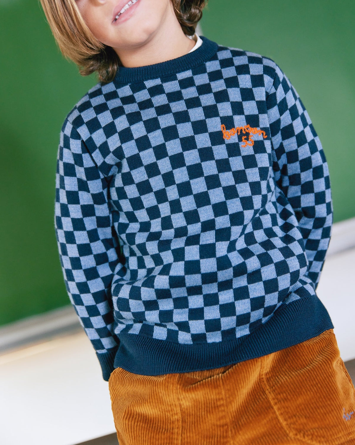 Paulo Jumper - Navy Check