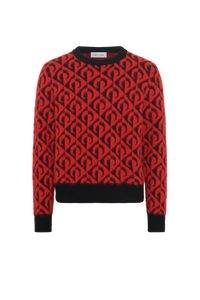 Moon Lozenge Knit Crewneck Sweater - Multicolore