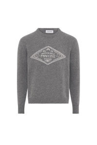 Pull en jacquard de laine - Dark Grey