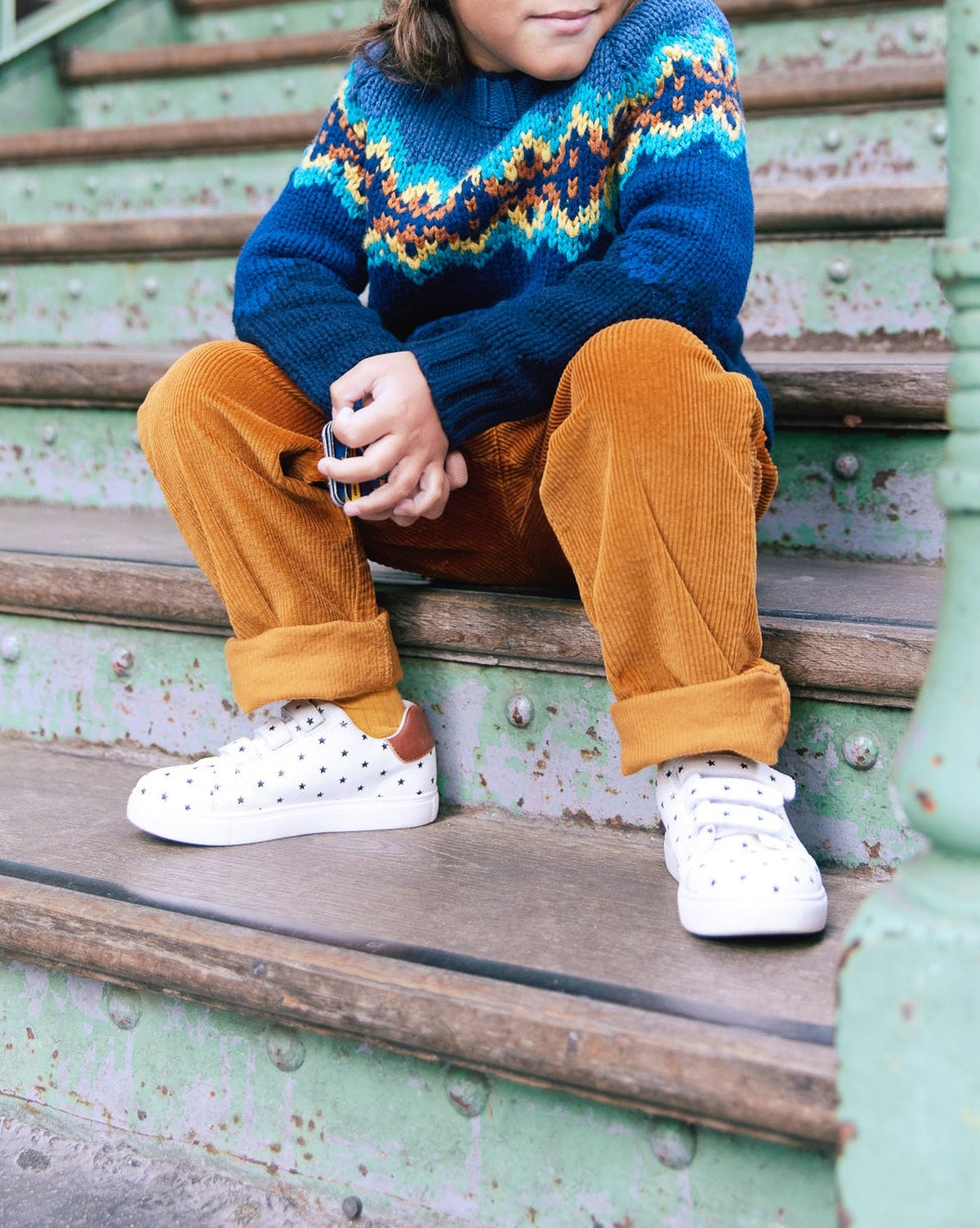 Joris jumper - Navy Bonton