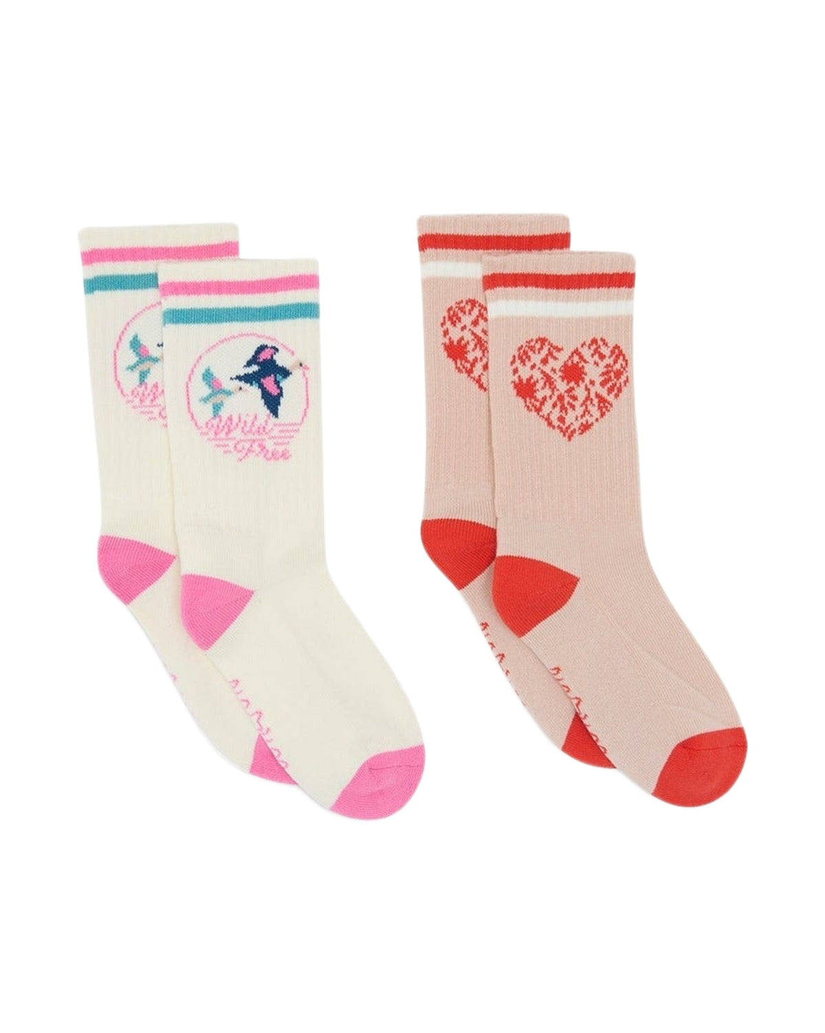 Set of 2 Cho cotton socks - Navy Bonton