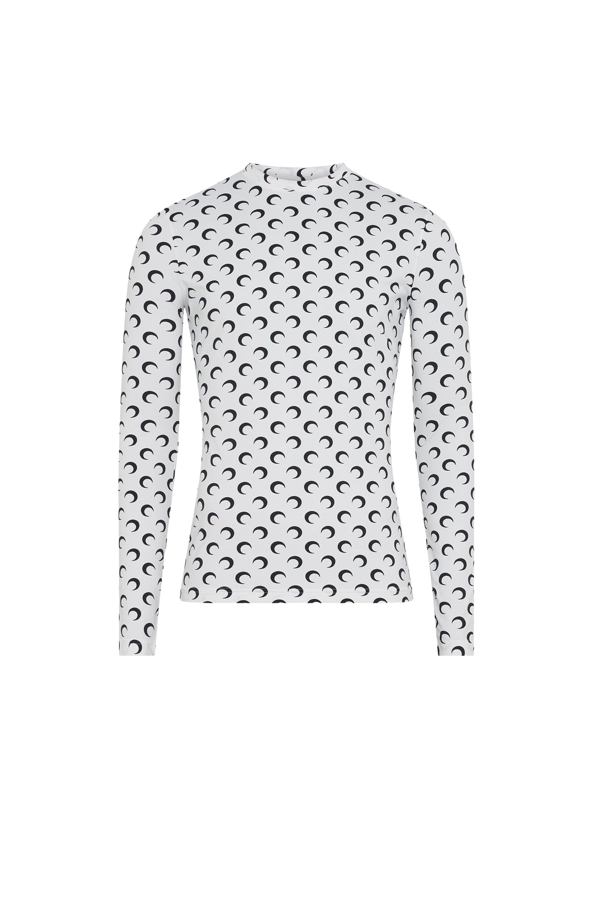 Top seconde peau en jersey All Over Moon Upcyclé - White