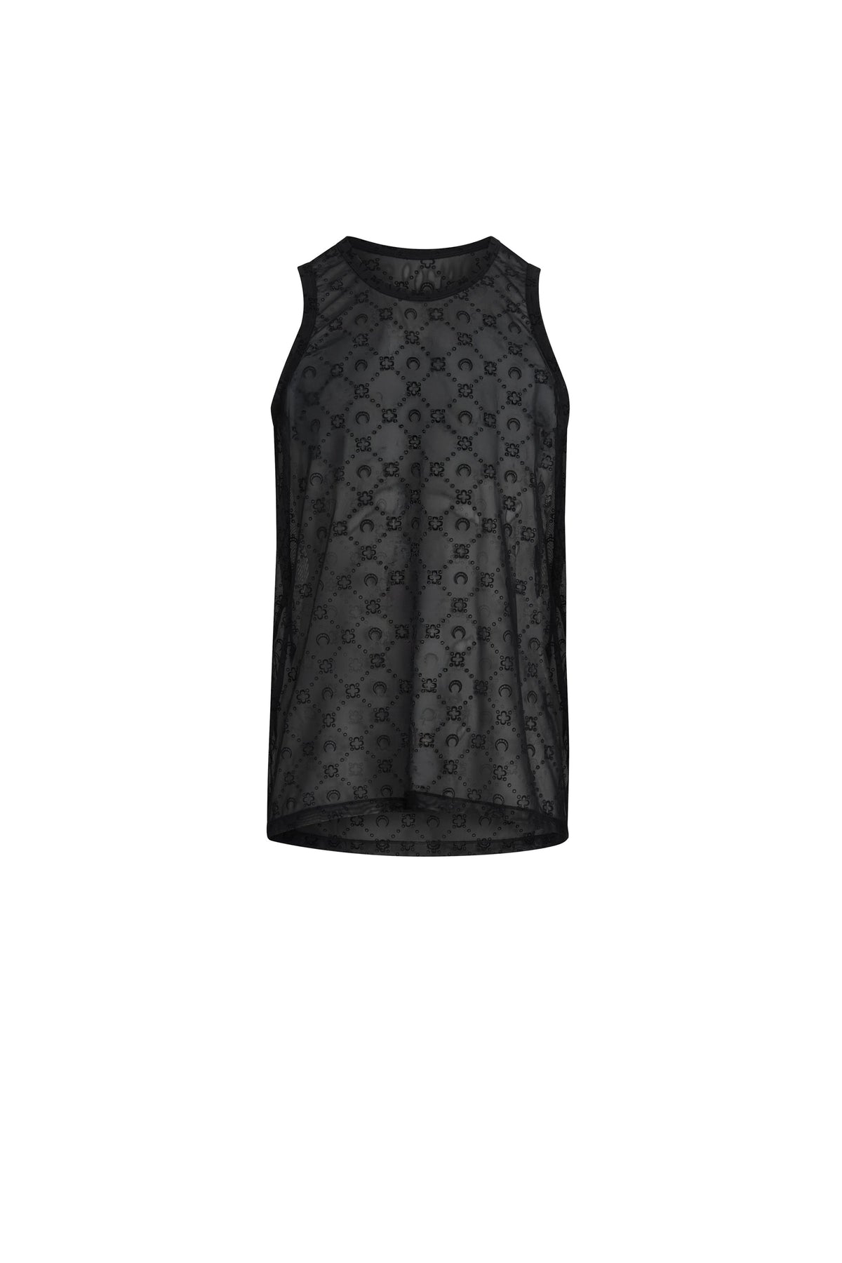 Débardeur mesh floquée Moonogram - Black