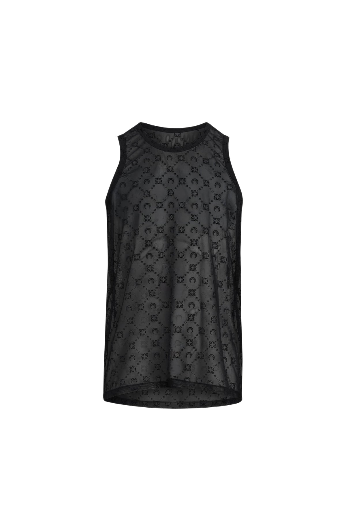 Débardeur mesh floquée Moonogram - Black