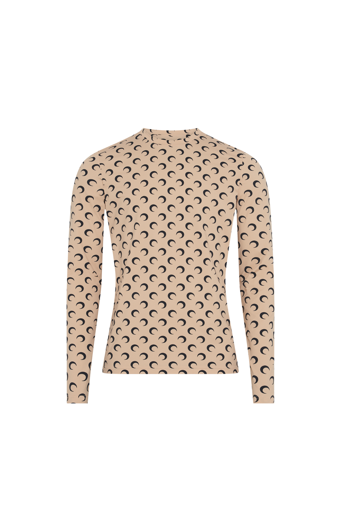 Moon Printed Jersey Second Skin Regular - Camel