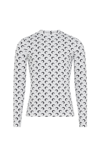 Moon Printed Jersey Second Skin Regular - Blanc