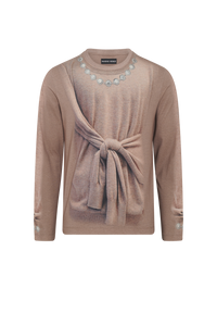 Trompe-L’ŒIl Knit Jersey L - Beige