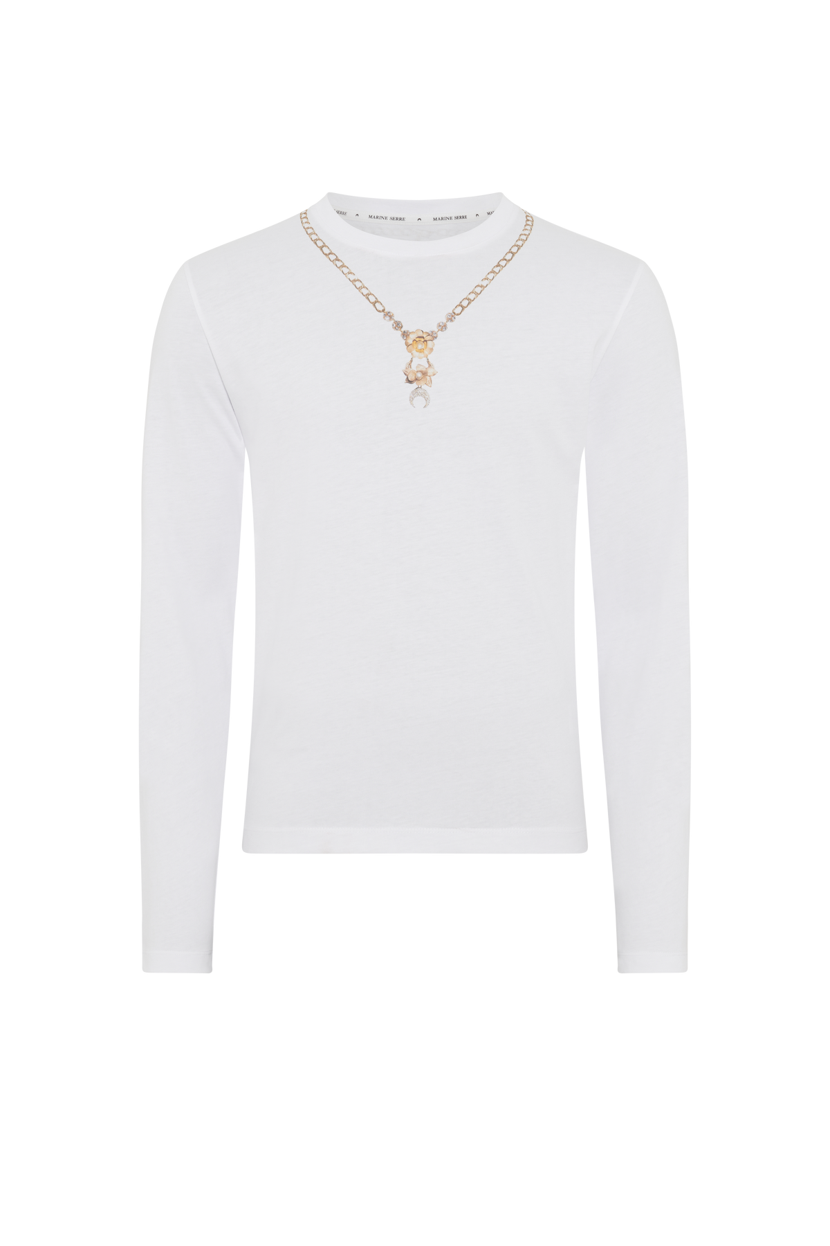 Trompe L'ŒIl Jewelry Jersey Ls T- - Blanc