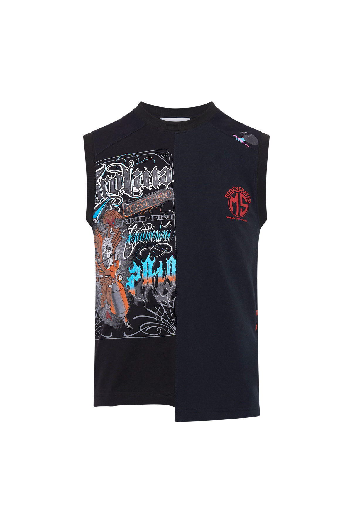 T-shirt en coton Upcyclé - Black