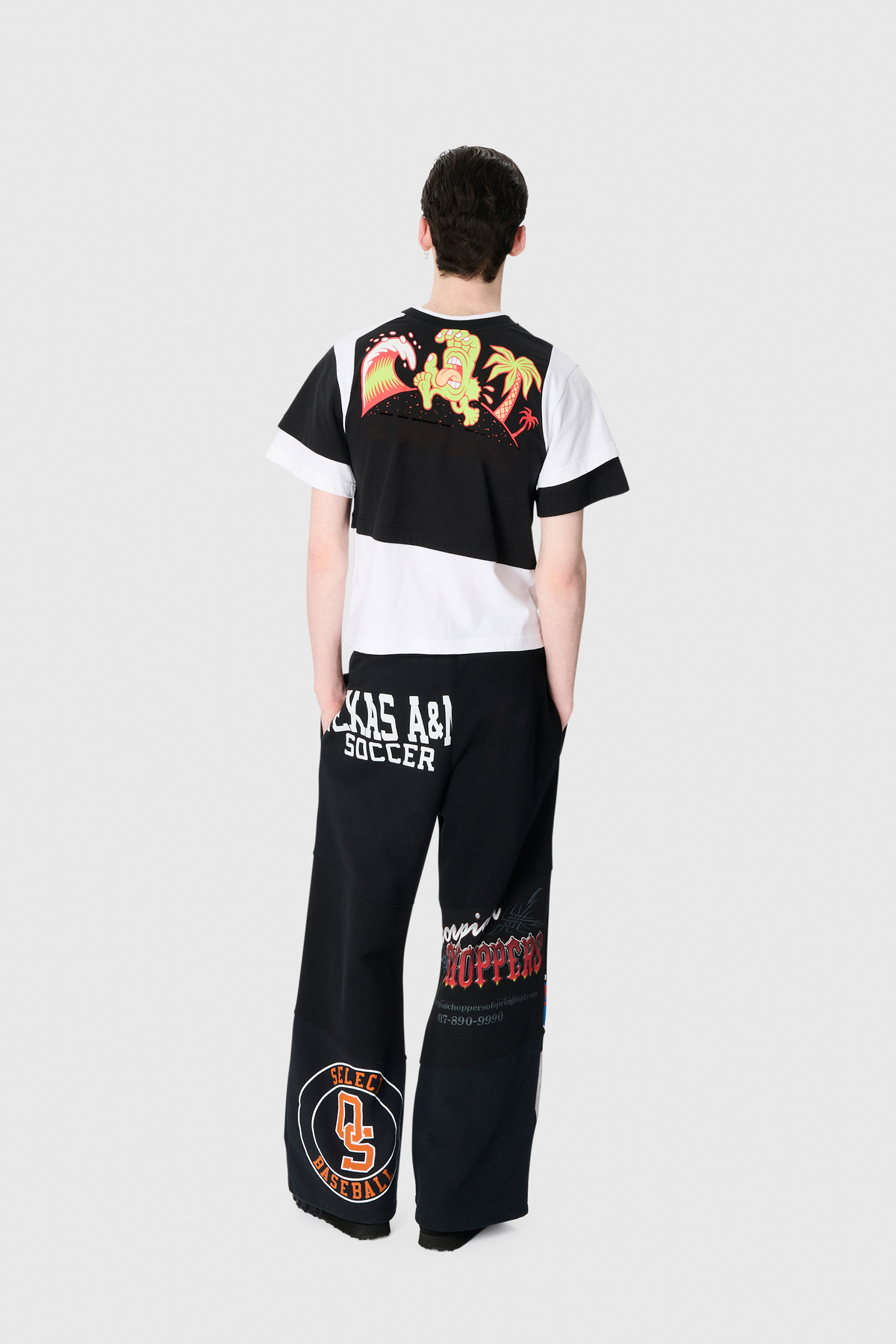 Regenerated Graphic Jersey Layered T-Shi - Multicolore