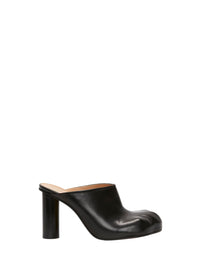 Mules à talons en cuir - Black