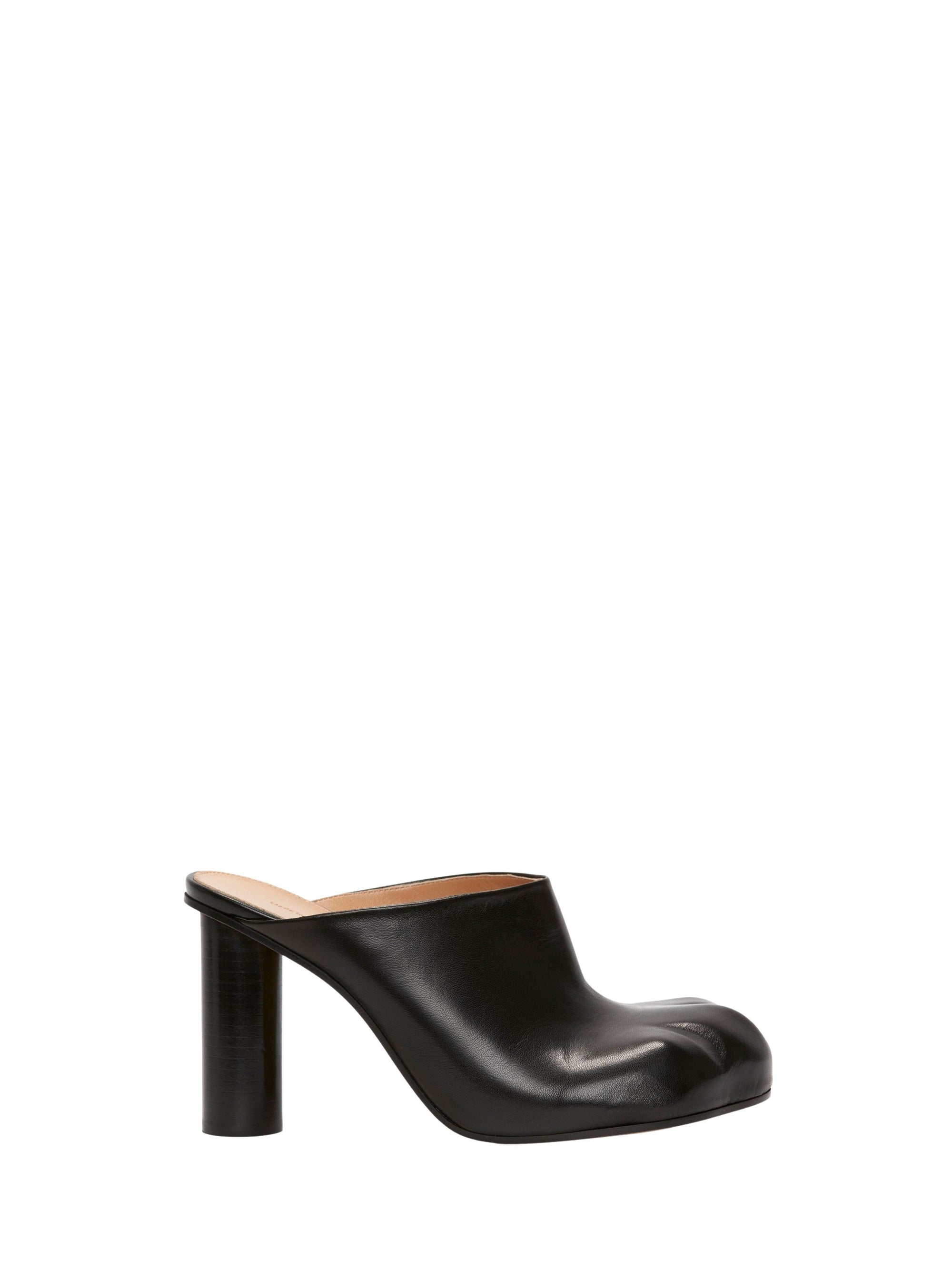 Mules à talons en cuir - Black