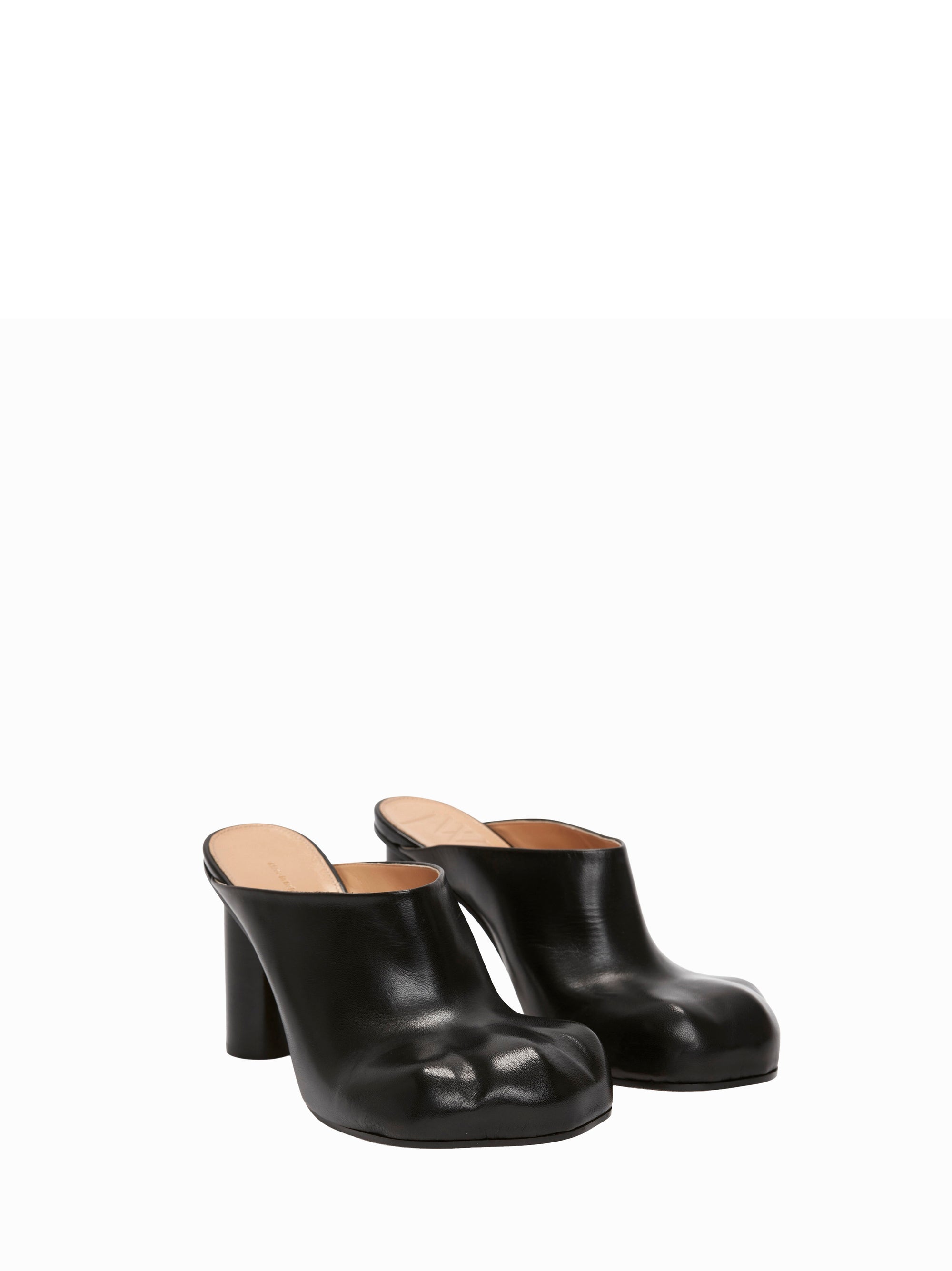 Mules à talons en cuir - Black
