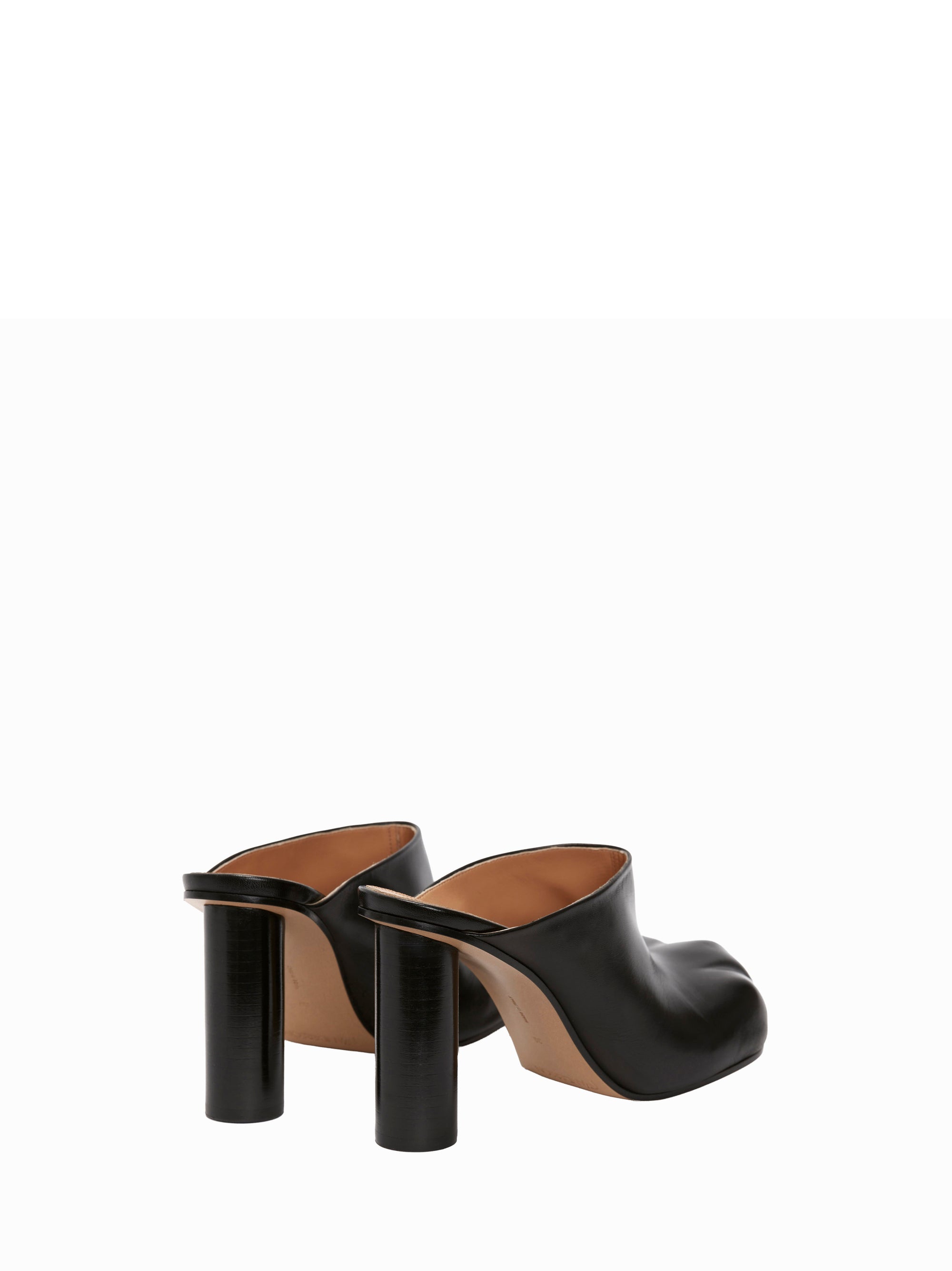 Mules à talons en cuir - Black