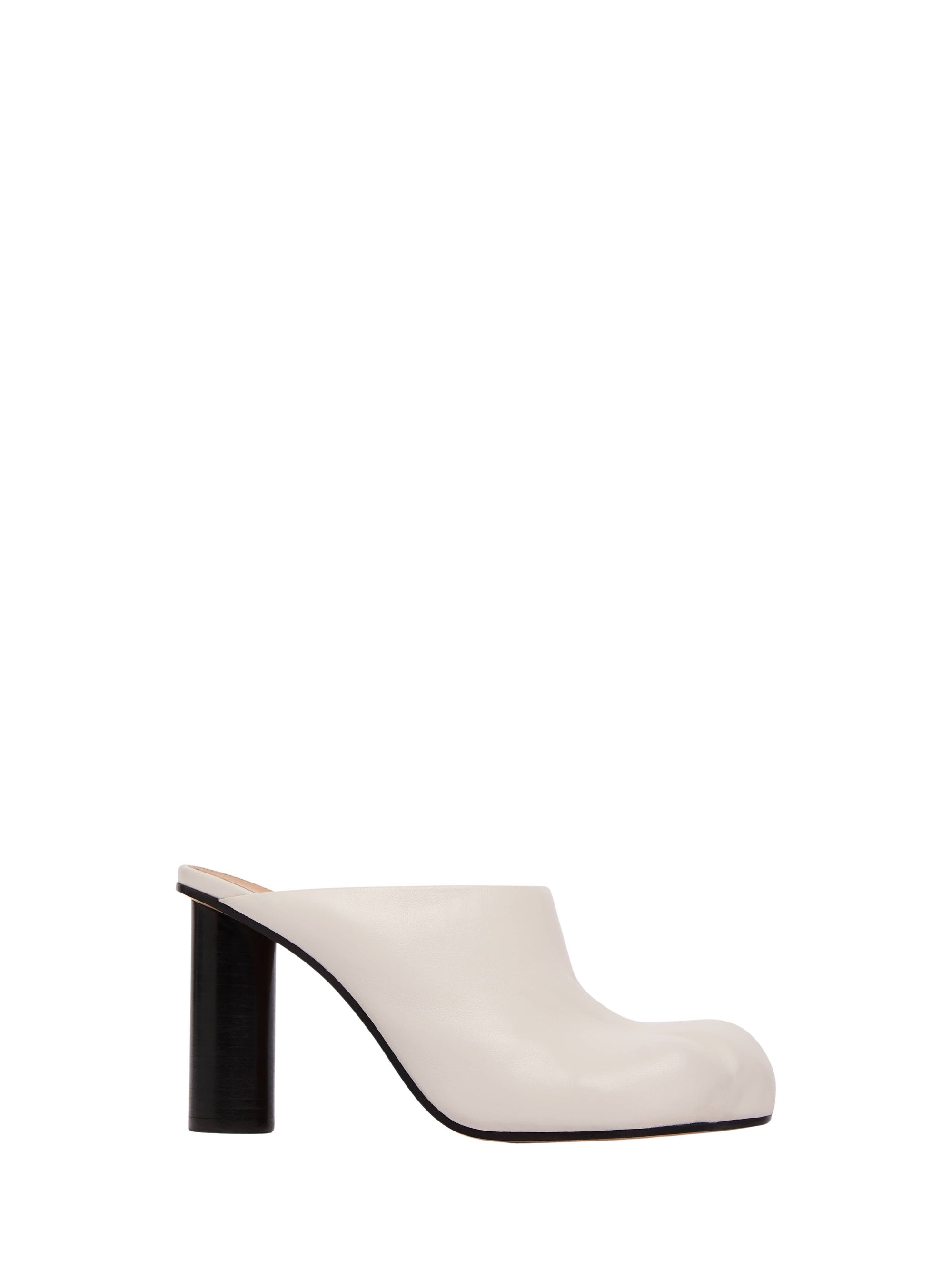 Mules à talons en cuir - Limestone