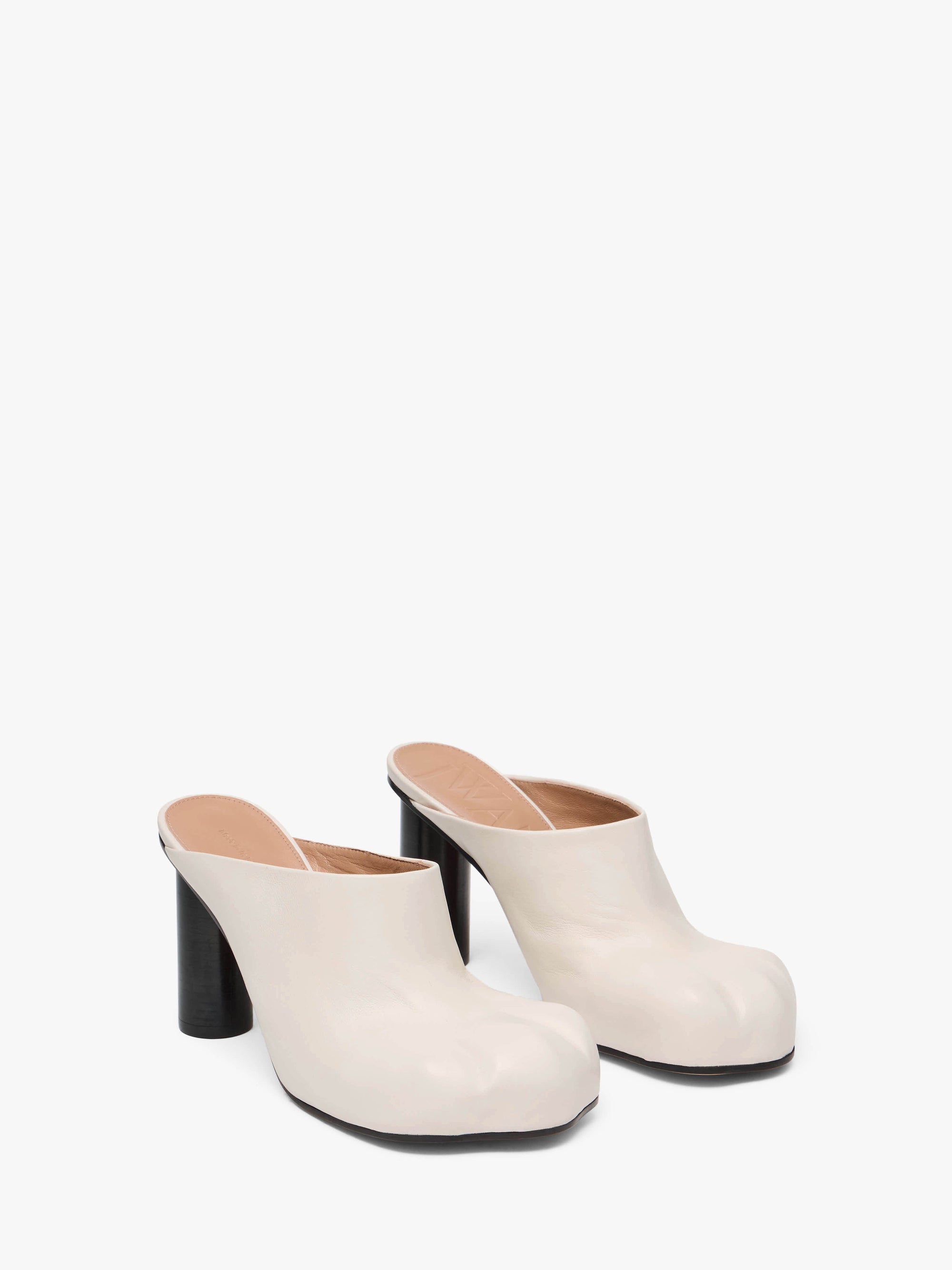Mules à talons en cuir - Limestone