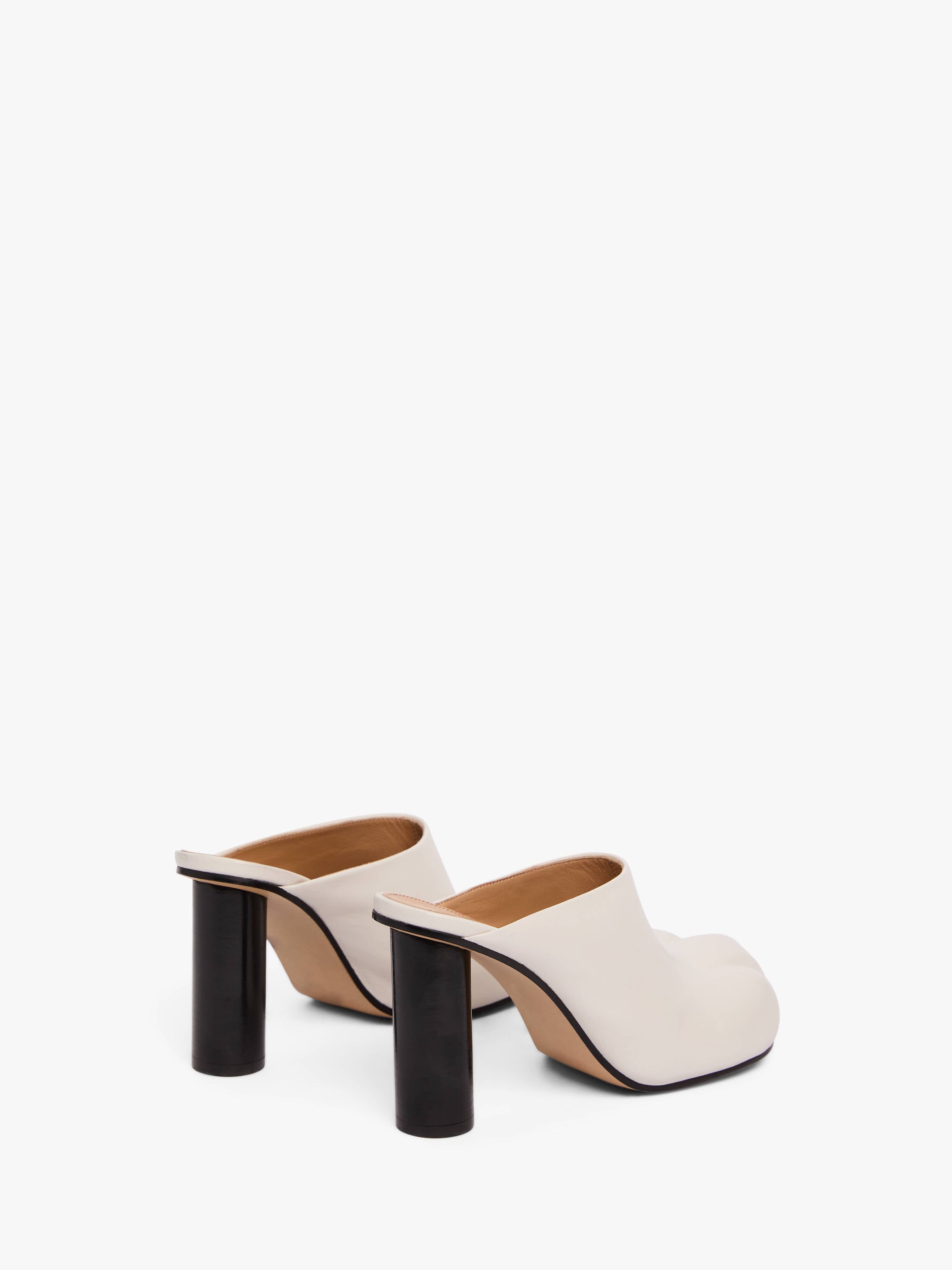 Mules à talons en cuir - Limestone