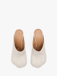 Mules à talons en cuir - Limestone