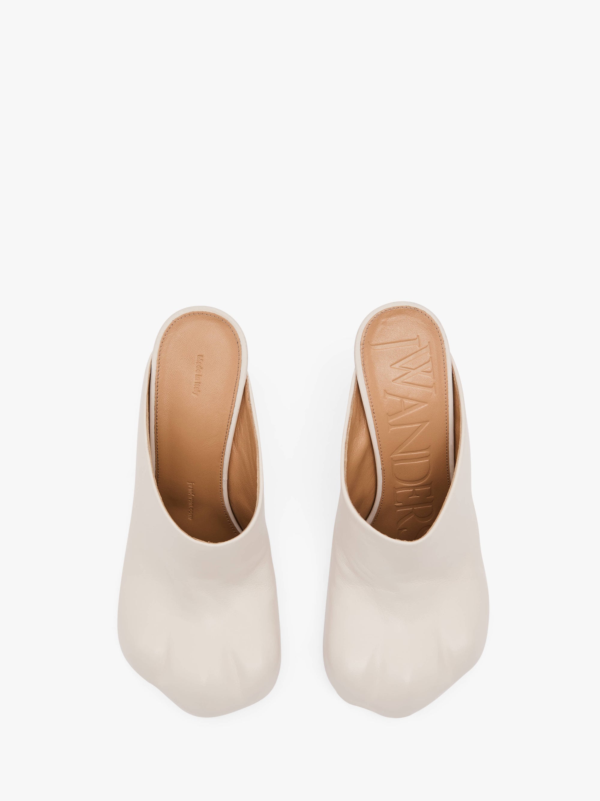 Mules à talons en cuir - Limestone
