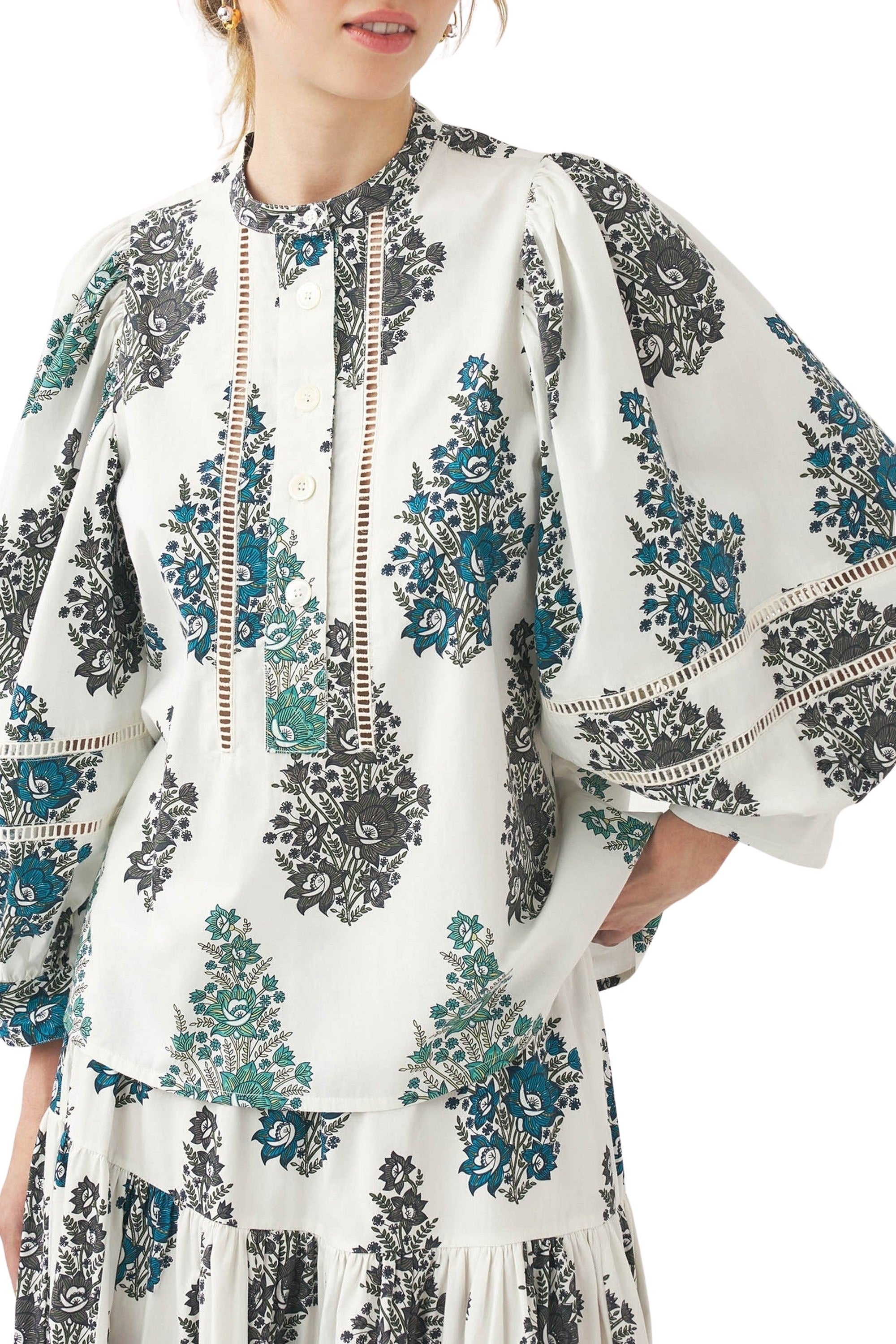 WHITE MUGUET BLOUSE