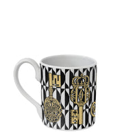 Chiavi oro e Losanghe porcelain mug - Black & White